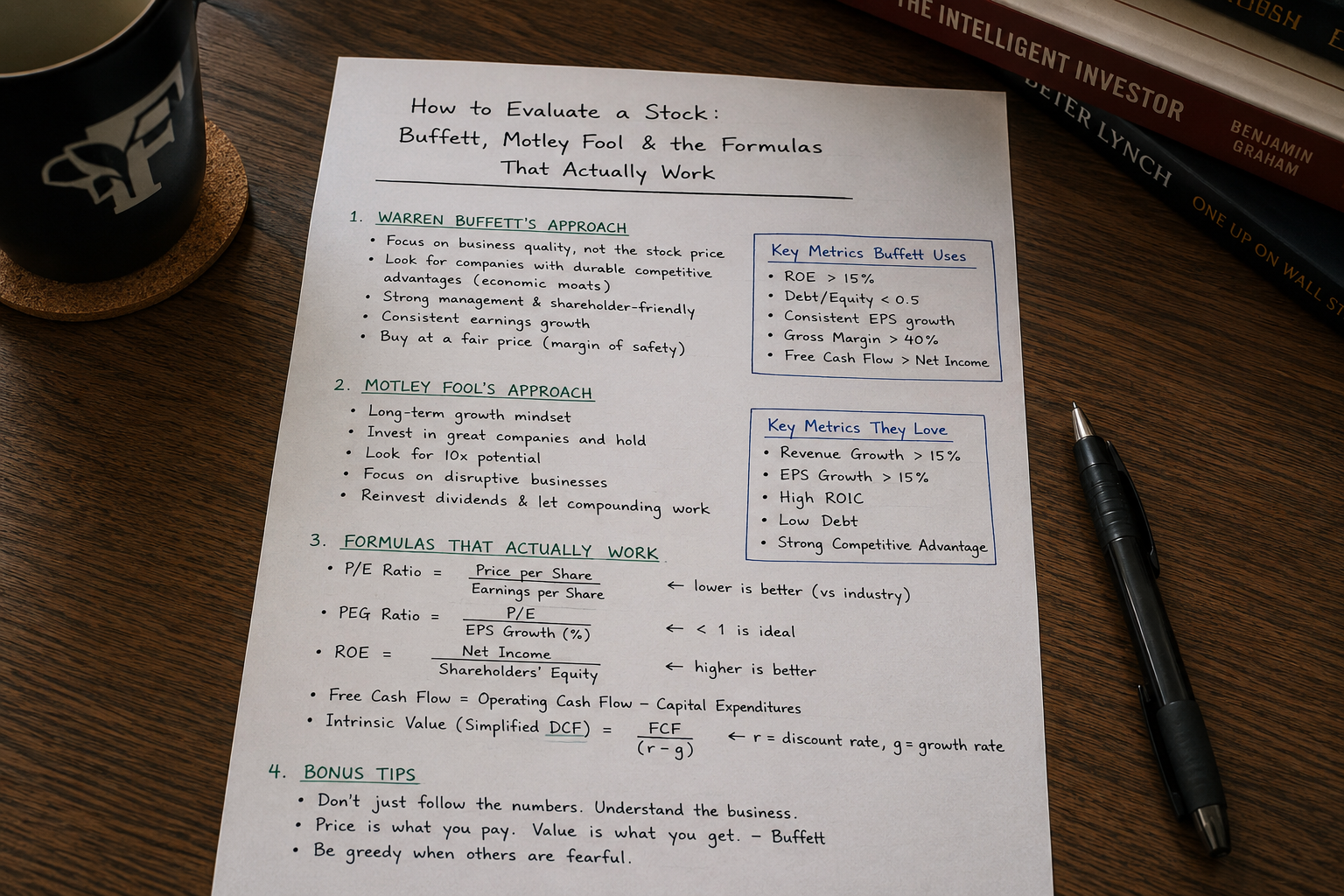 How to Evaluate stocks